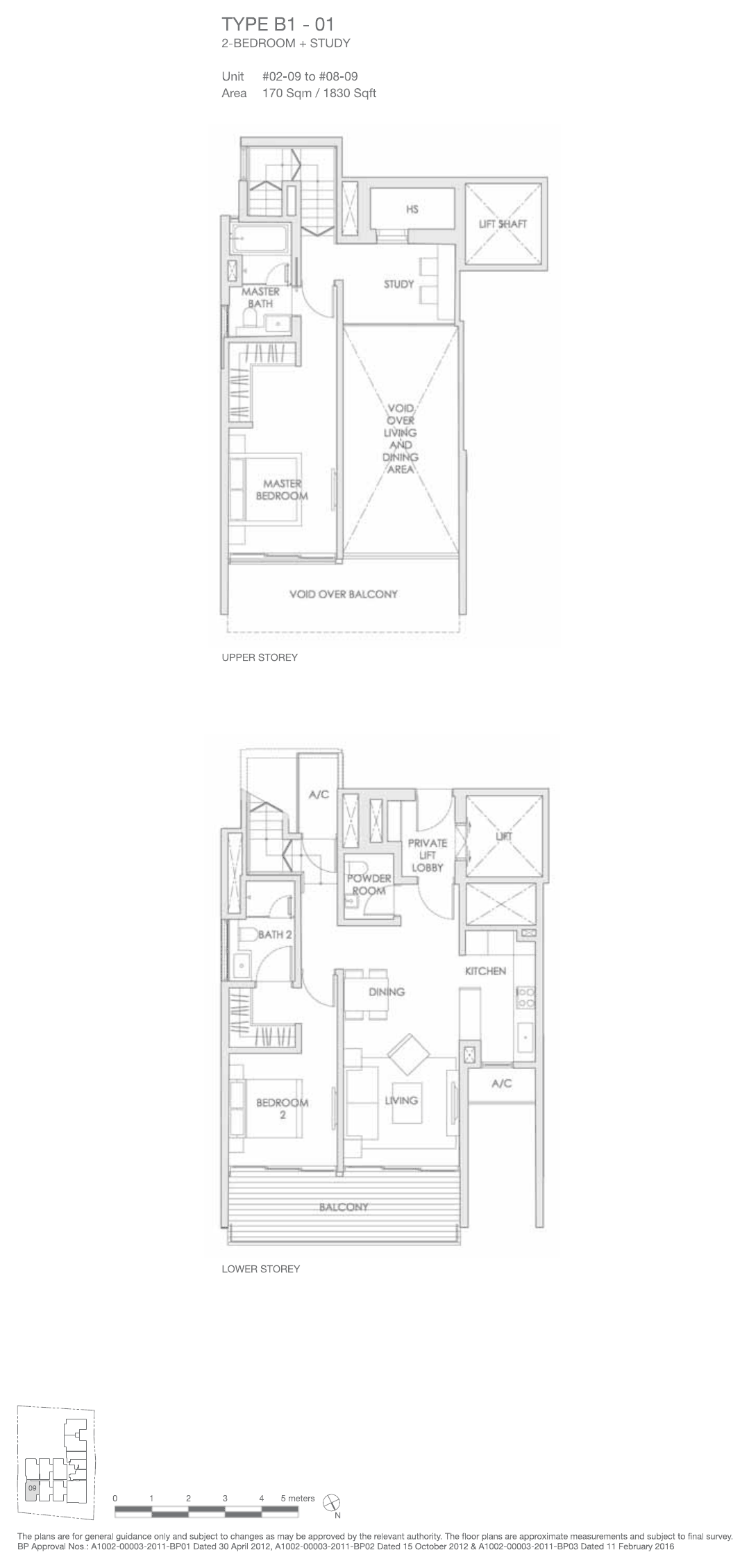 Type B1-01 · 2-Bedroom + Study Loft