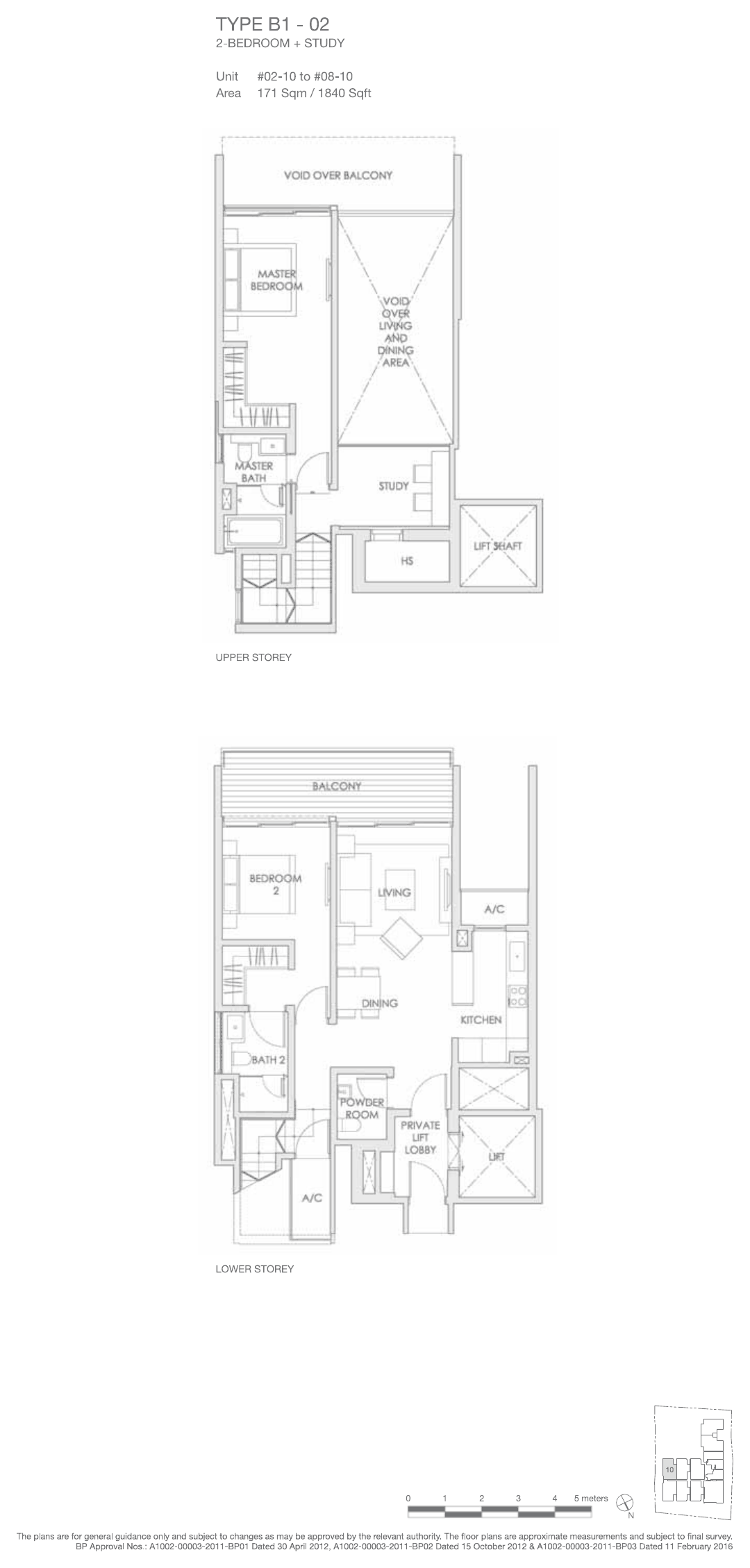 Type B1-02 · 2-Bedroom + Study Loft