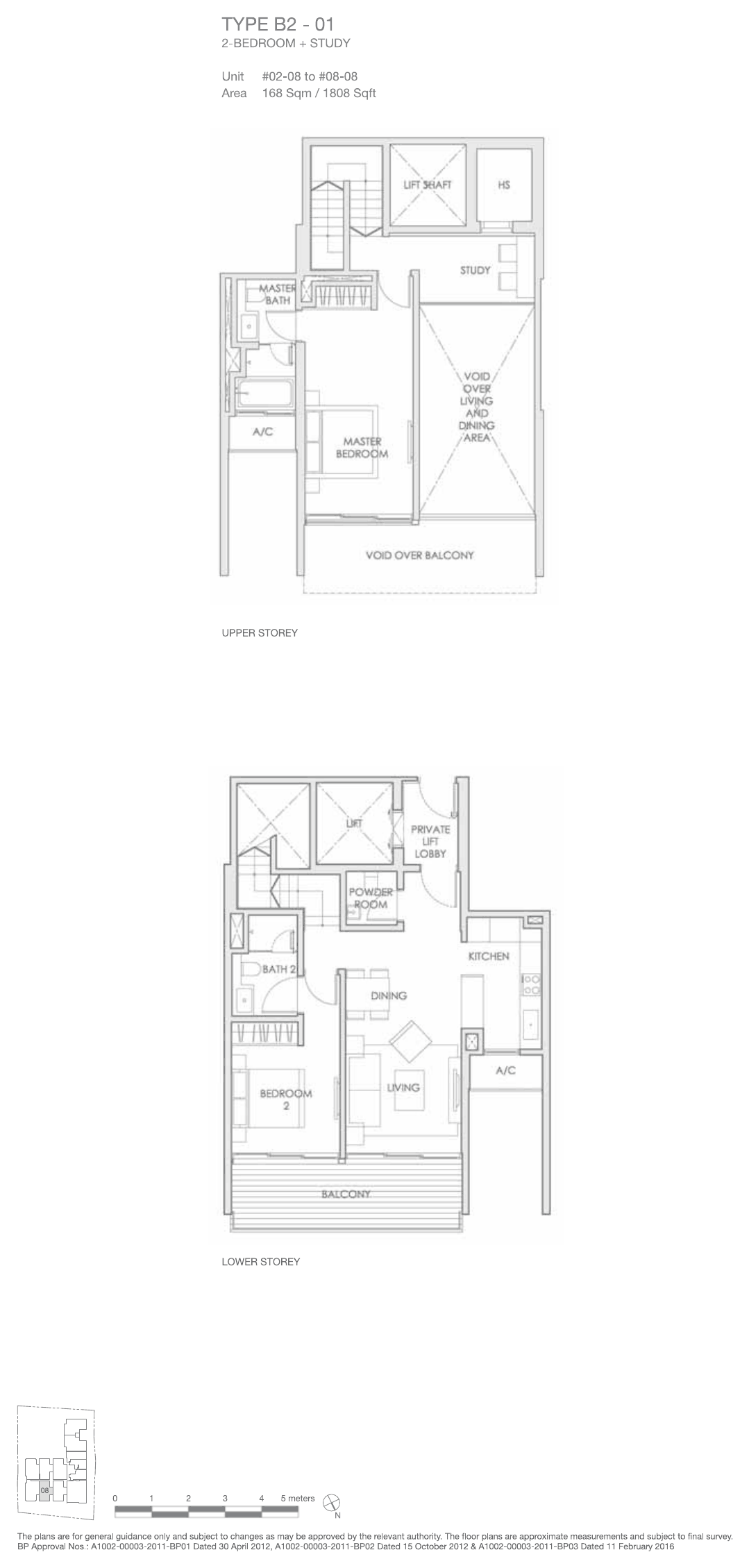 Type B2-01 · 2-Bedroom + Study Loft