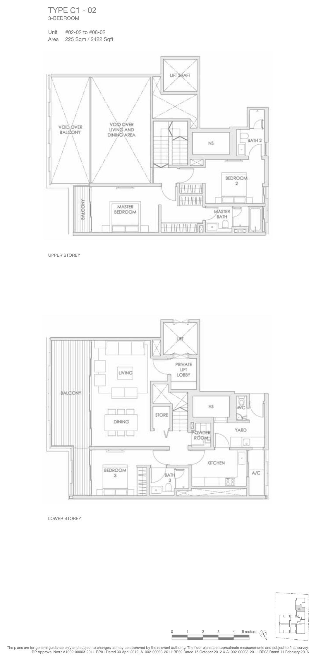 Type C1-02 · 3-Bedroom Loft